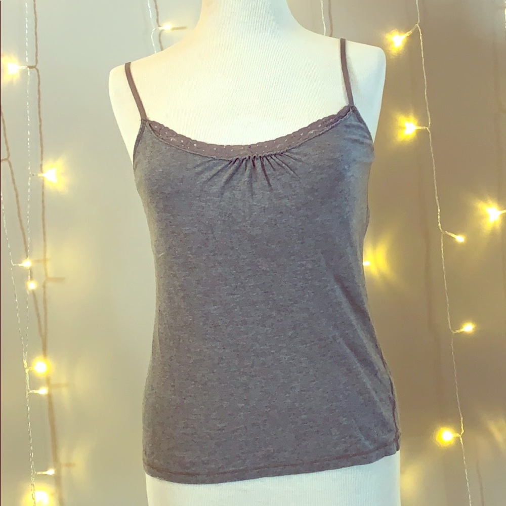 Vanity gray camisole with shelf bra